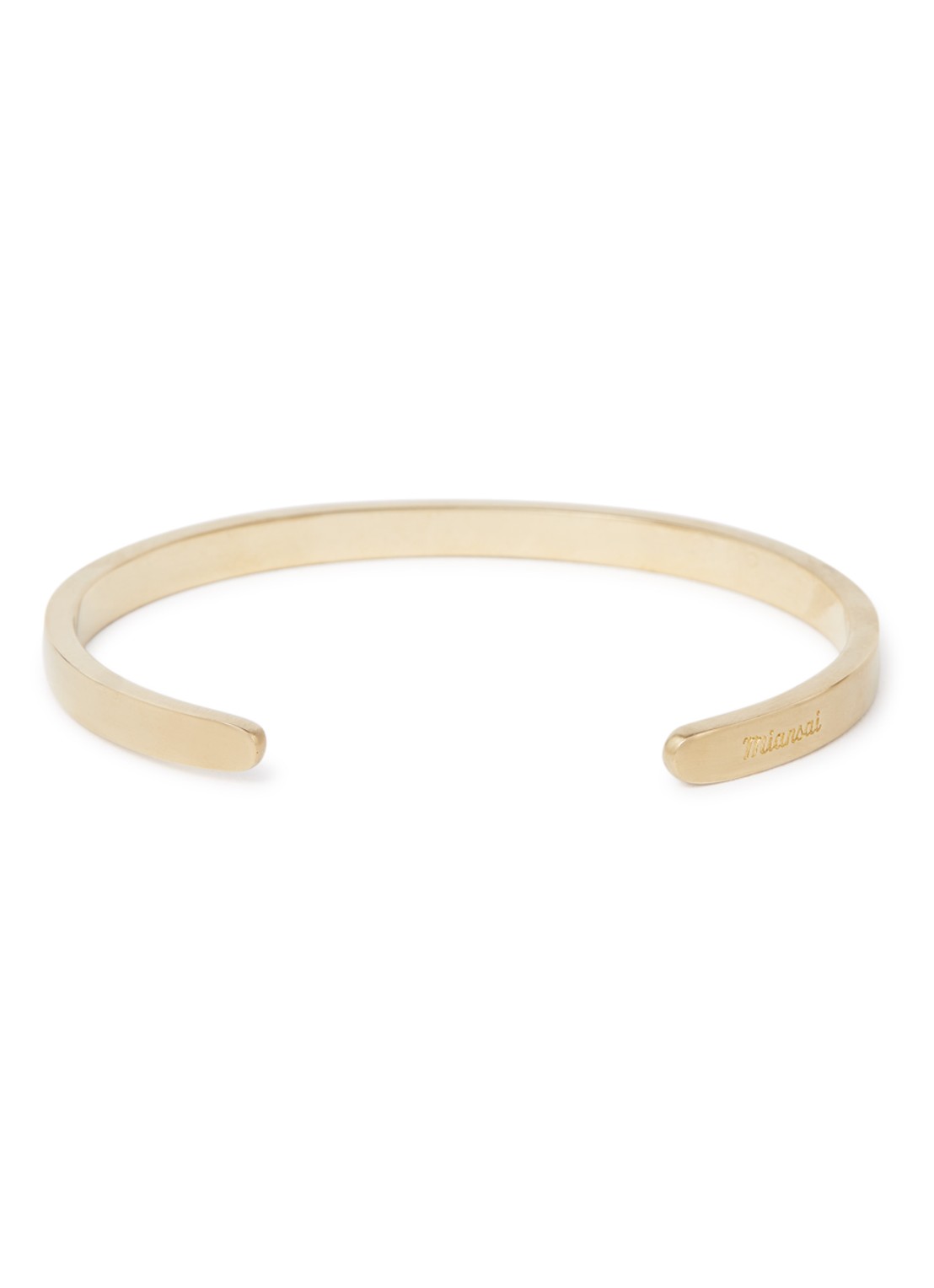 Miansai Singular bangle met logo - voorkant 3 goud