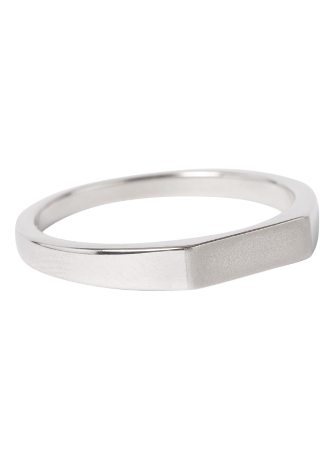 Miansai Thin Geo zegelring van zilver - voorkant zilver