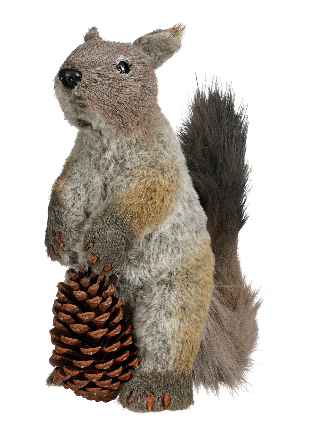 Mica Decorations Eekhoorn ornamant 30 cm - voorkant bruin