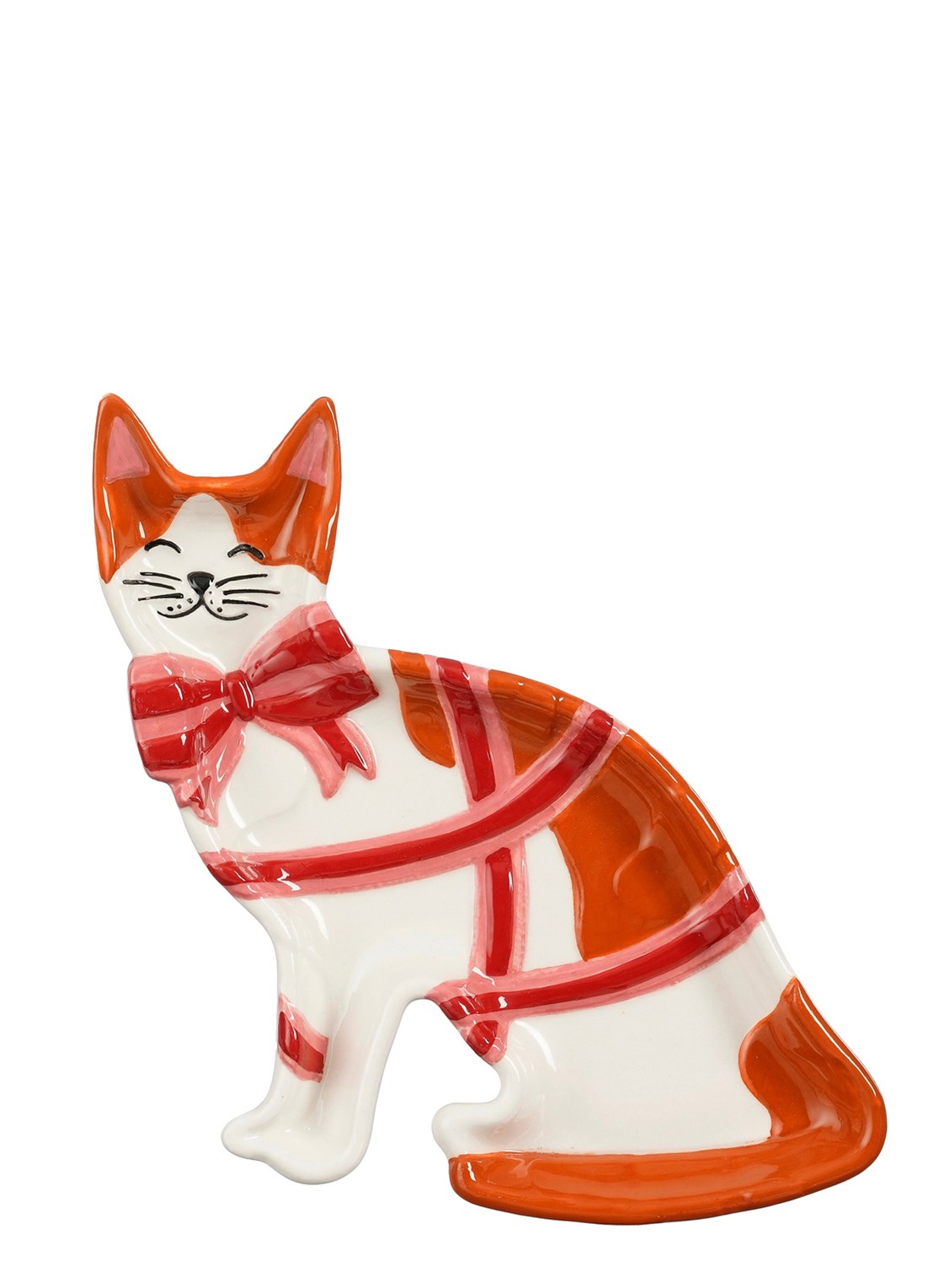 Mica Decorations Oranje kat serveerschaal 16 cm - voorkant orange