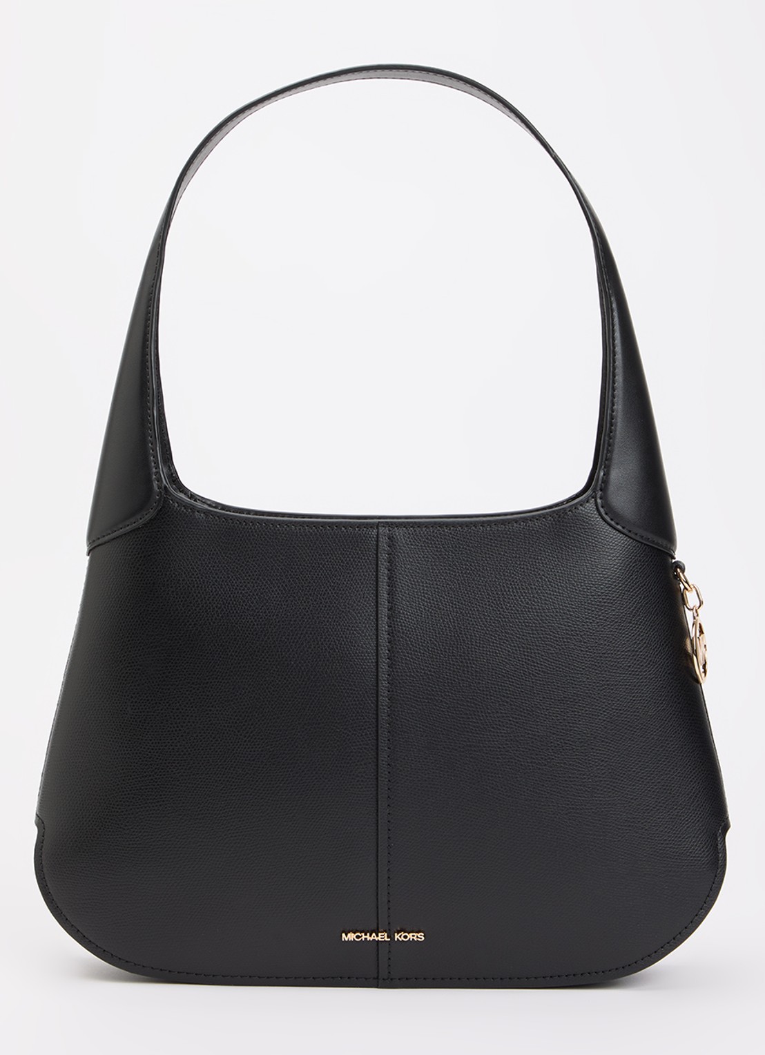 Michael Kors Alice schoudertas van leer met logo - voorkant 4 zwart