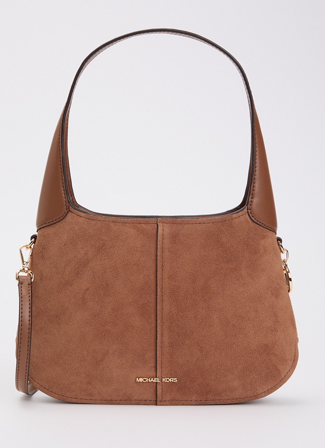 Michael Kors Alice schoudertas van suéde  - voorkant 4 bruin