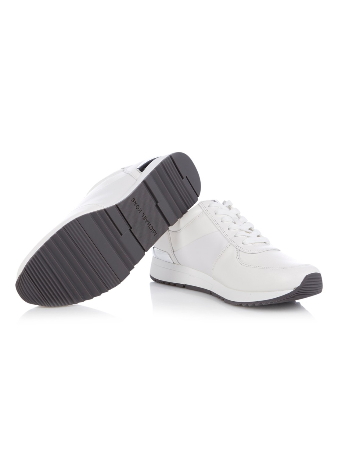 Michael Kors Allie sneaker van leer - detail 3 wit