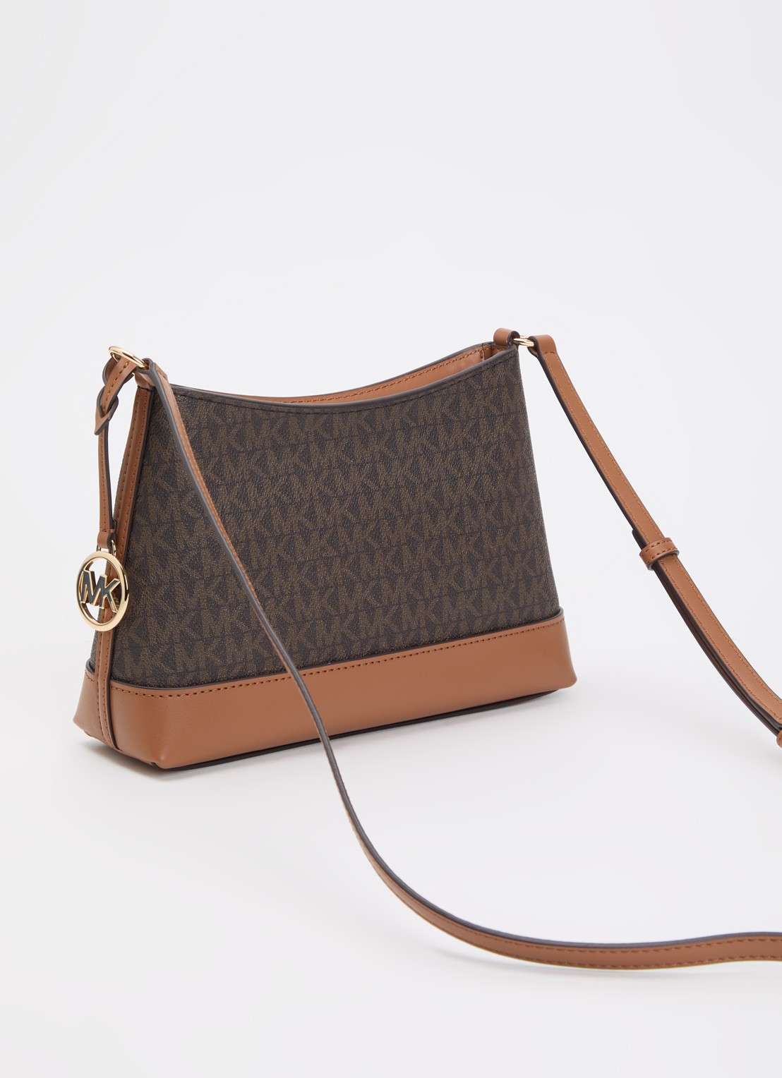 Michael Kors Andie crossbodytas met logoprint - achterkant bruin