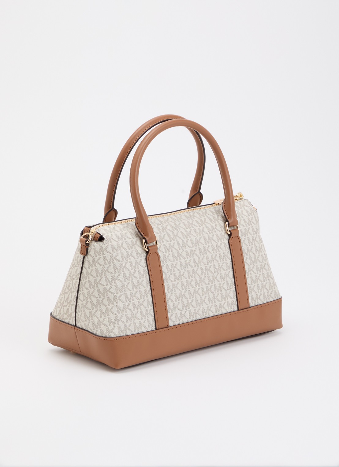 Michael Kors Andie handtas met logoprint en afneembare schouderriem - achterkant gebroken wit