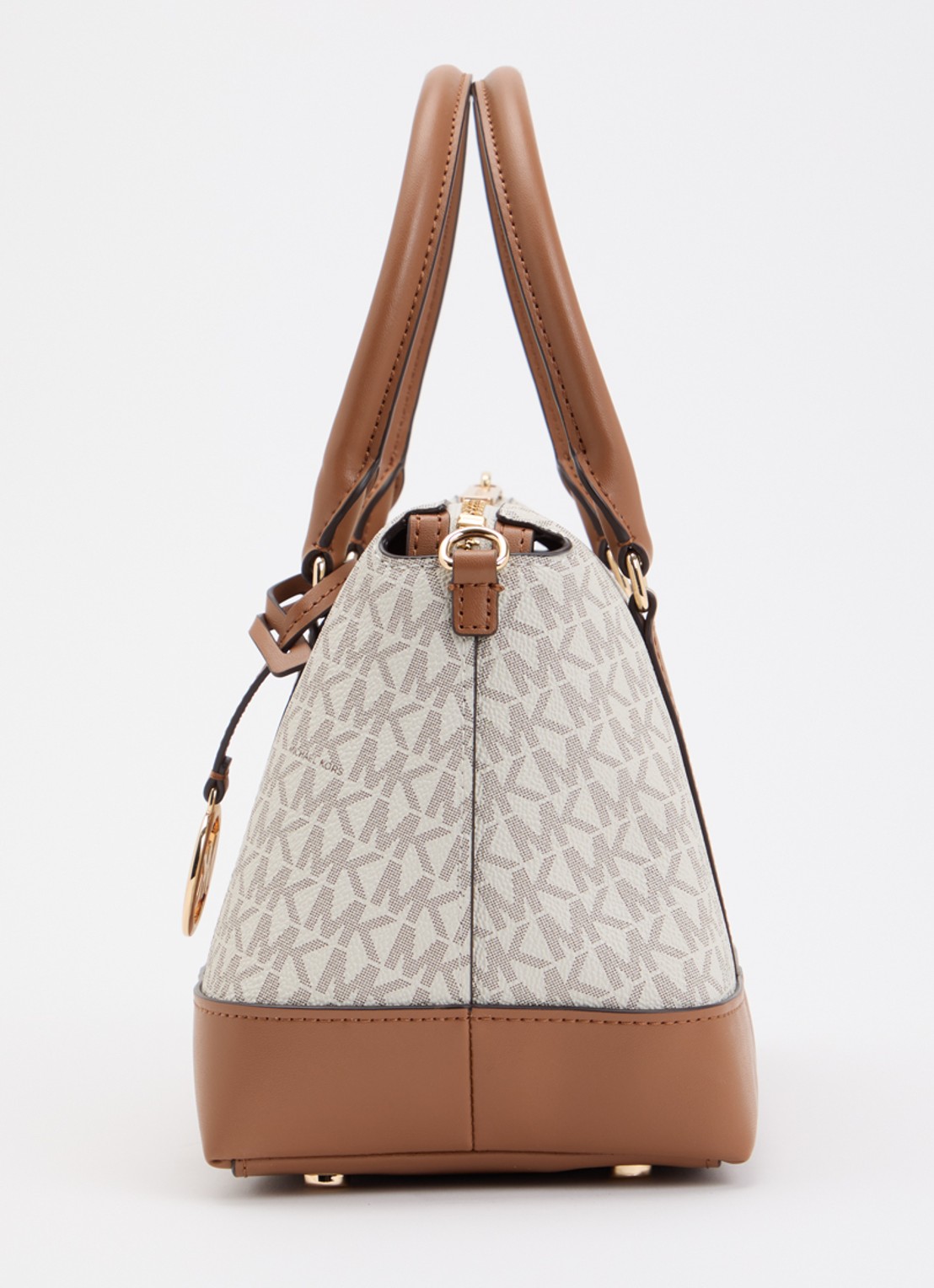 Michael Kors Andie handtas met logoprint en afneembare schouderriem - detail 3 gebroken wit