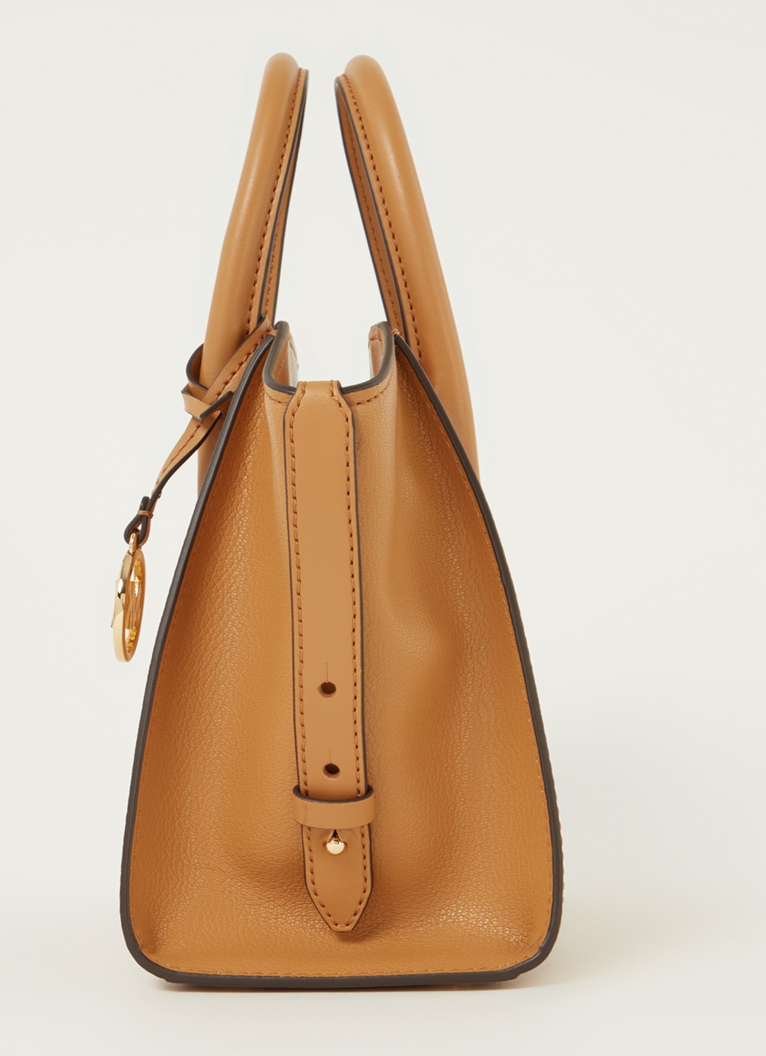 Michael Kors Avril Small handtas van leer  - detail 2 cognac