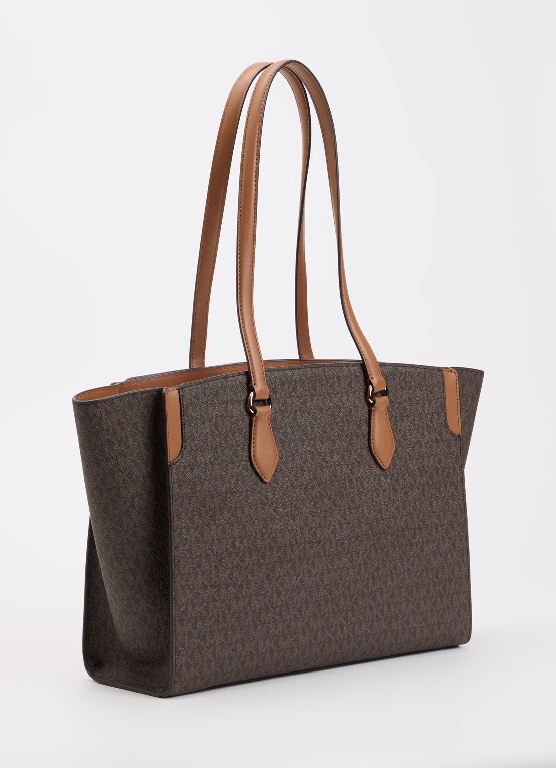 Michael Kors Becca shopper met logoprint  - achterkant bruin
