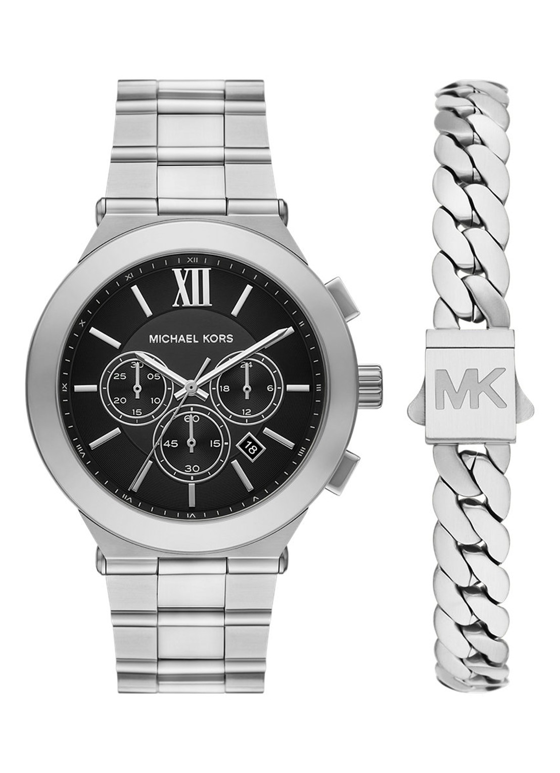 Michael Kors Billie horloge met armband in set van 2 MK9272SET - voorkant zilver