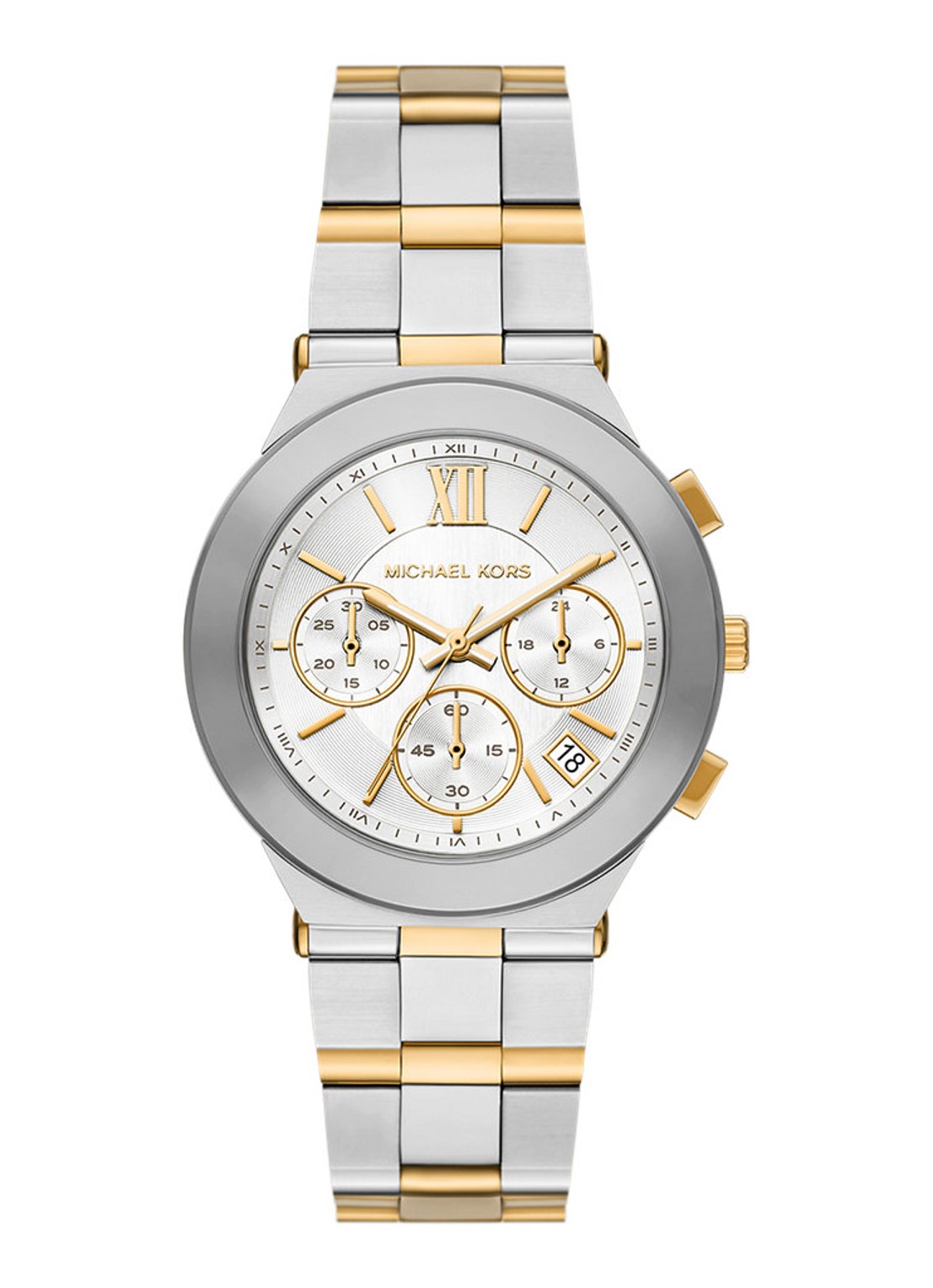 Michael Kors Billie horloge MK7605 - voorkant zilver