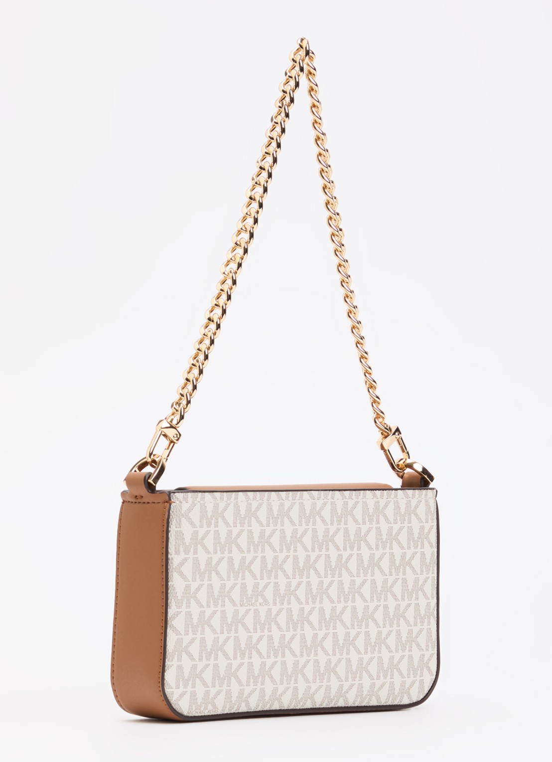 Michael Kors Bryant crossbodytas met logoprint en afneembare schouderriem  - achterkant 4 gebroken wit