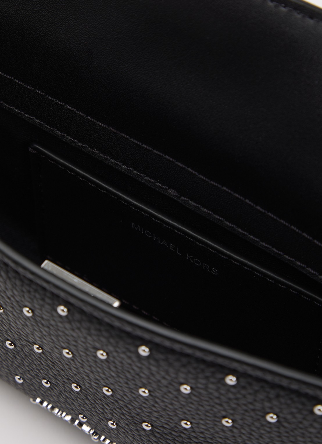 Michael Kors Bryant crossbodytas van leer met afneembare schouderriem  - detail 3 zwart