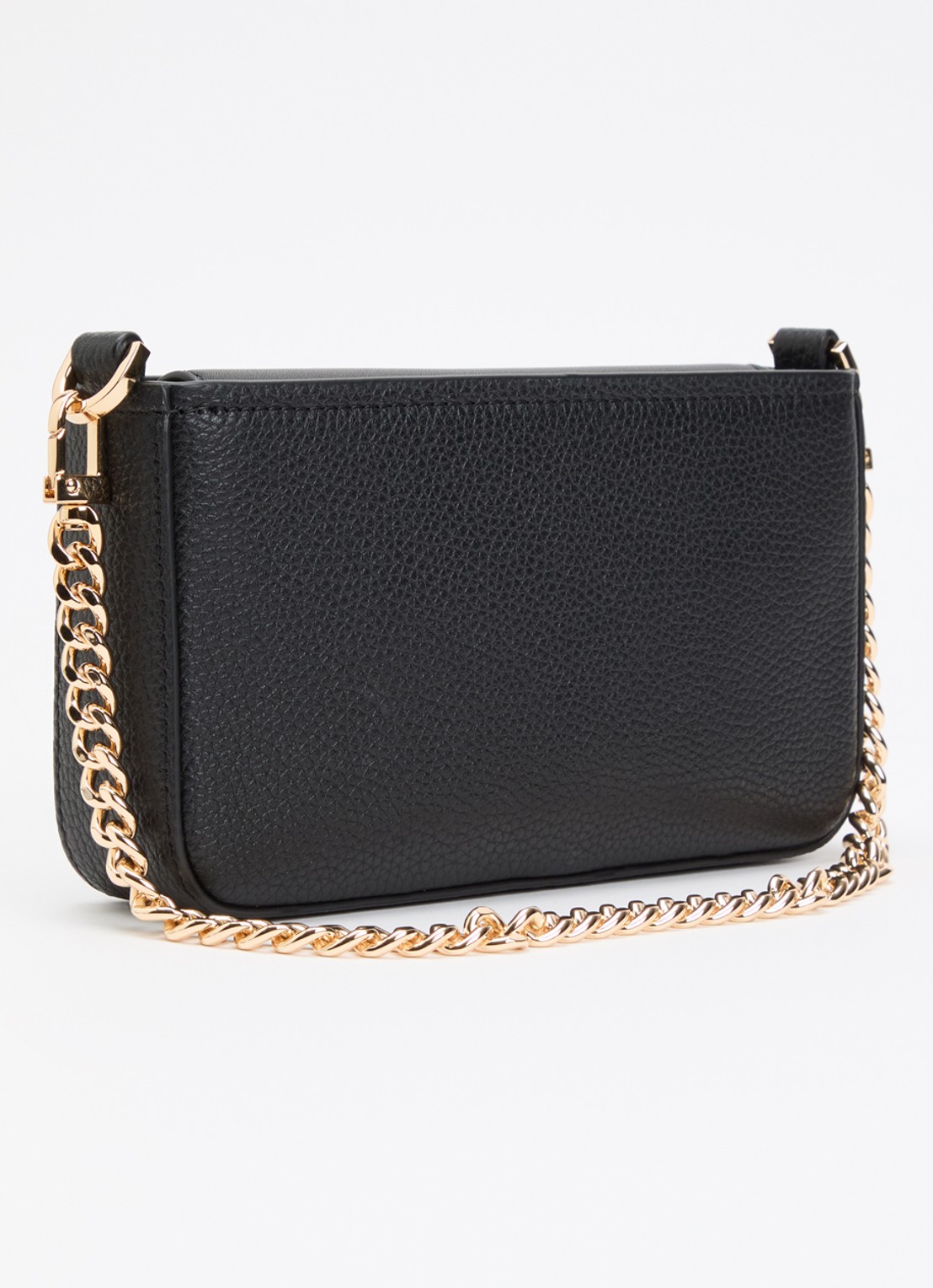 Michael Kors Bryant crossbodytas van leer met afneembare schouderriem - achterkant zwart