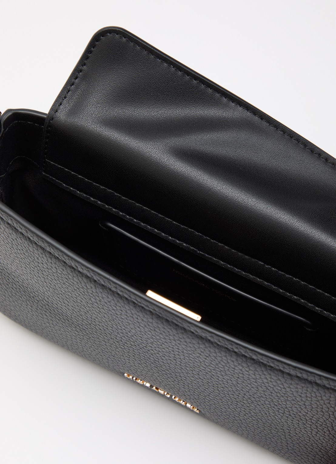 Michael Kors Bryant crossbodytas van leer met afneembare schouderriem - detail 2 zwart