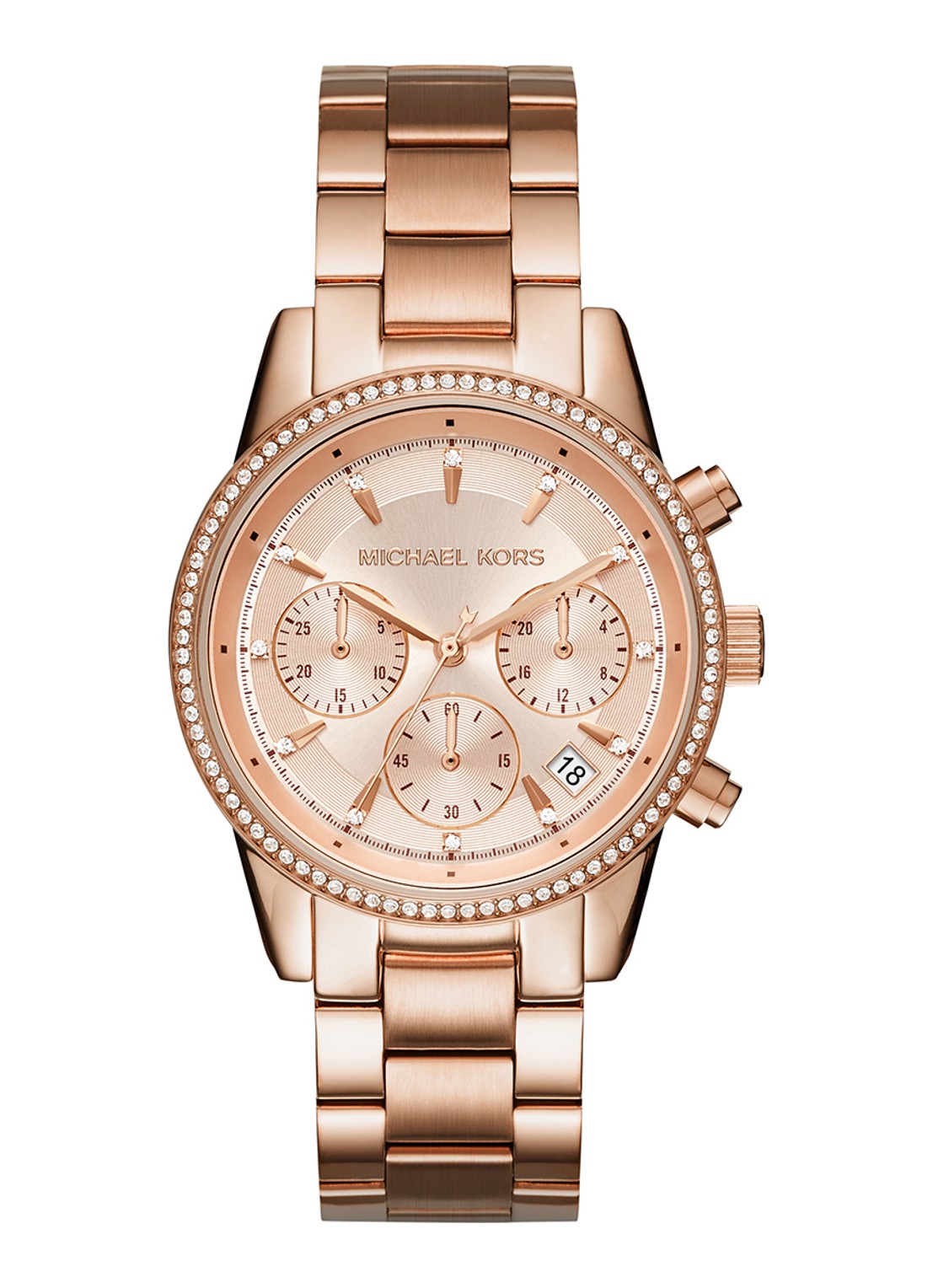 Michael Kors Bryant horloge MK6357 - voorkant roségoud
