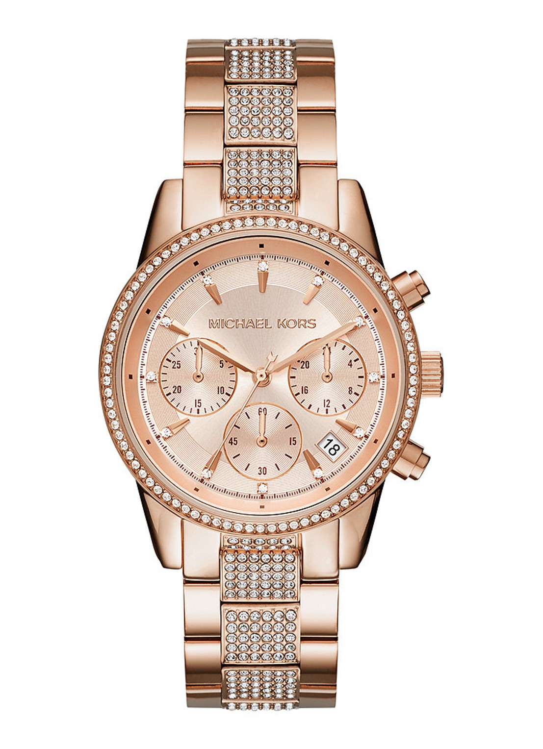 Michael Kors Bryant horloge MK6485 - voorkant roségoud