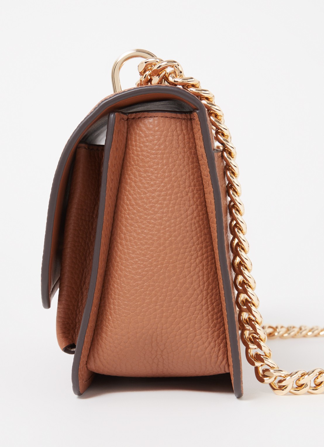Michael Kors Claire Large crossbodytas van leer - detail 6 roestbruin