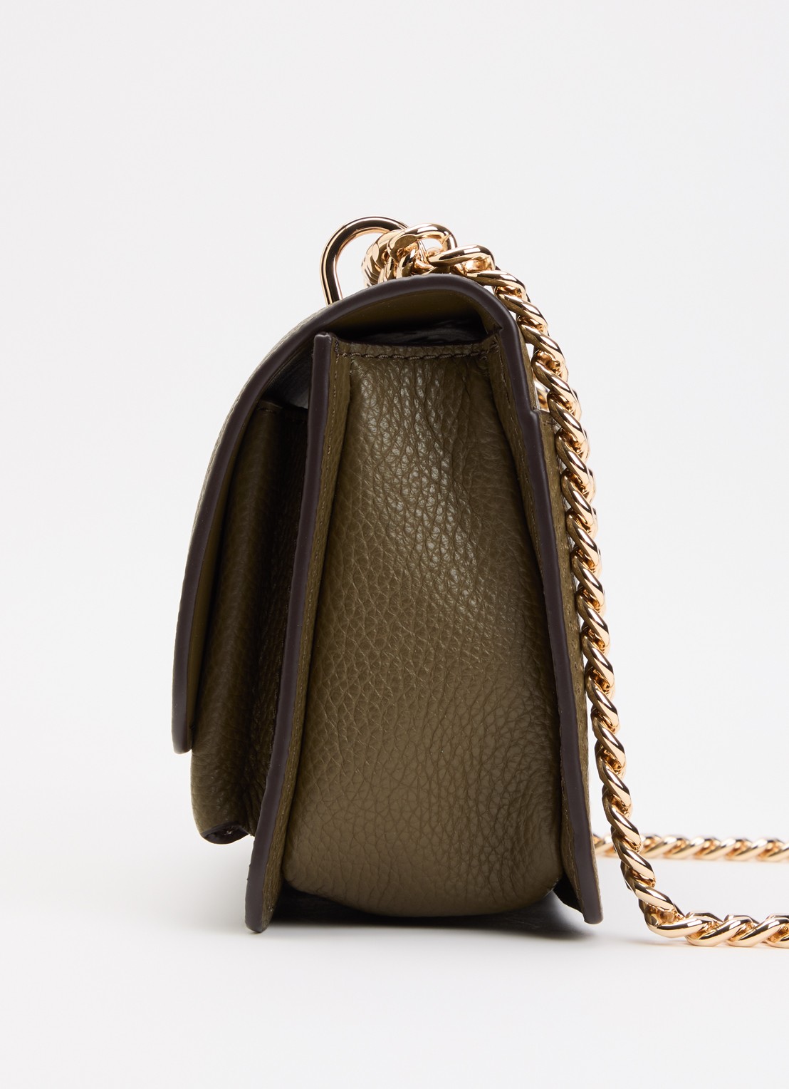 Michael Kors Claire Large schoudertas van leer - detail 2 olijfgroen