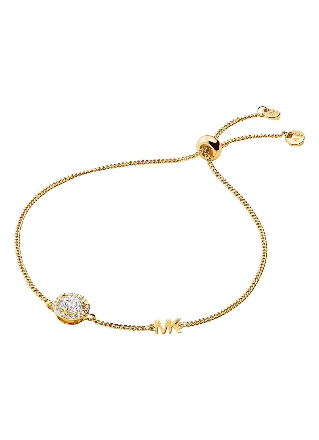 Michael Kors Custom Kors armband met zirkonia MKC1206AN710 - voorkant goud