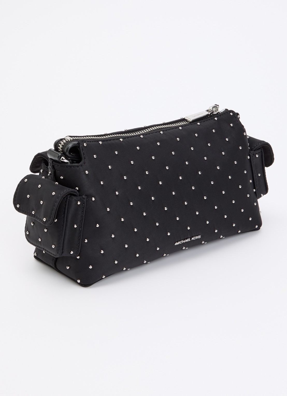 Michael Kors Dakota crossbodytas met studs en verstelbare schouderriem  - achterkant zwart