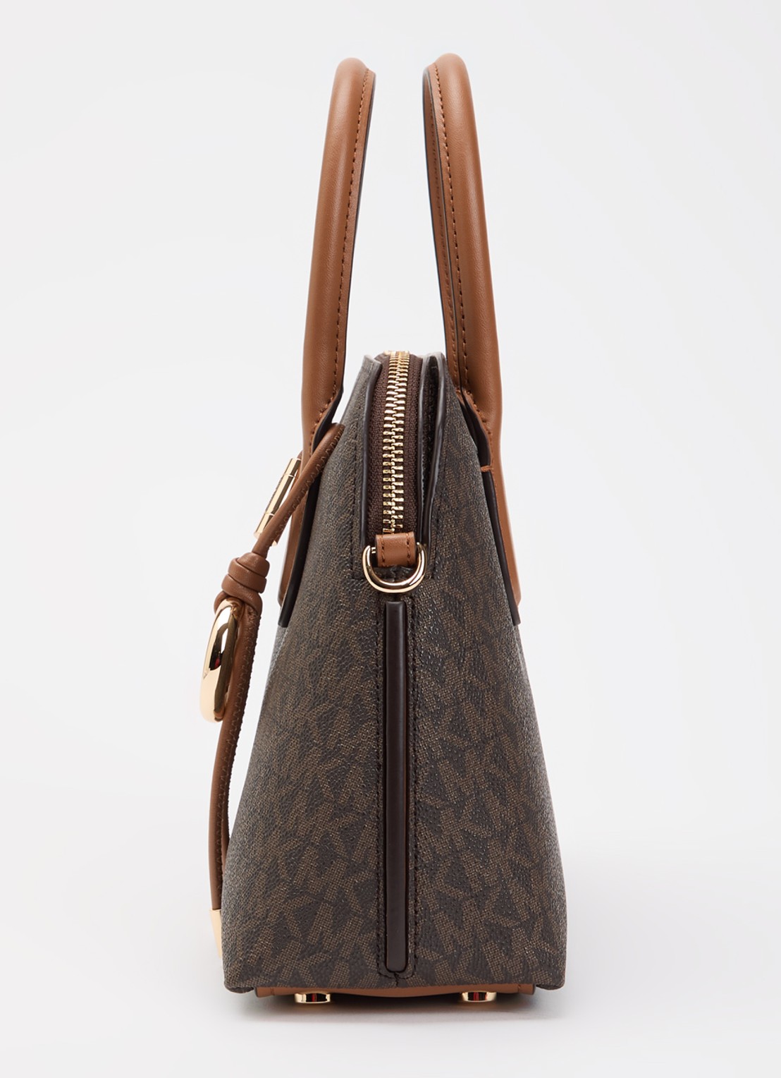 Michael Kors Freddie Medium handtas met logoprint en afneembare schouderriem - detail 2 bruin