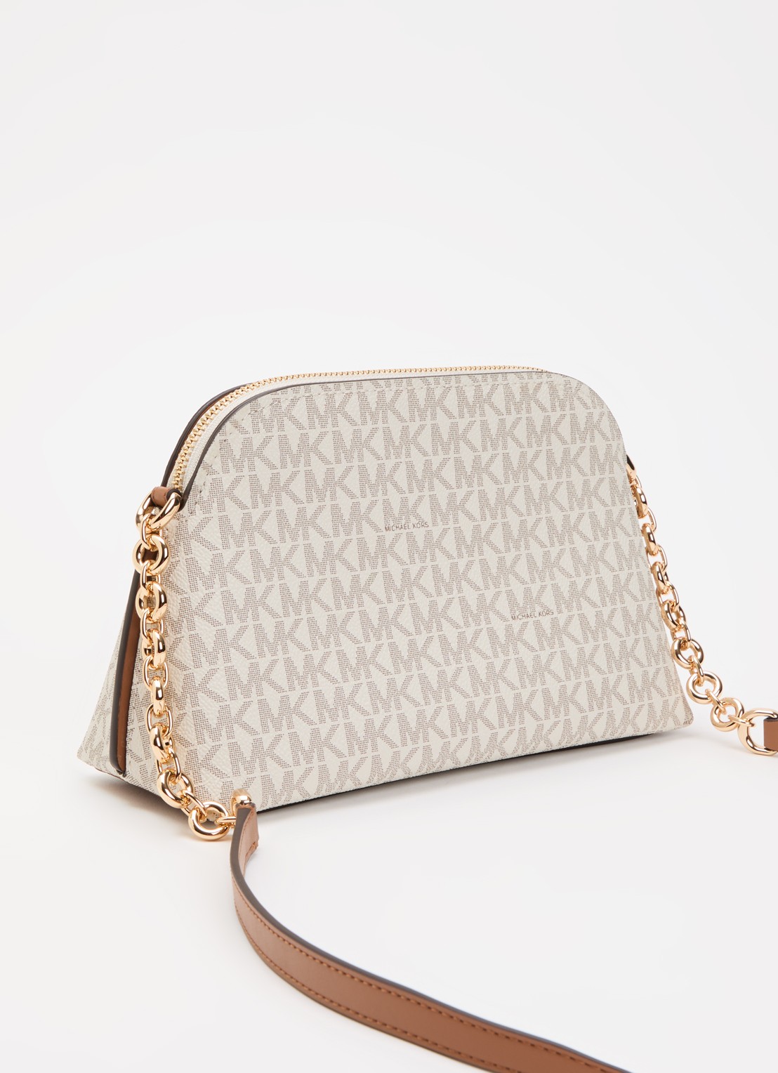Michael Kors Freddie Small crossbodytas met logoprint - achterkant 5 creme