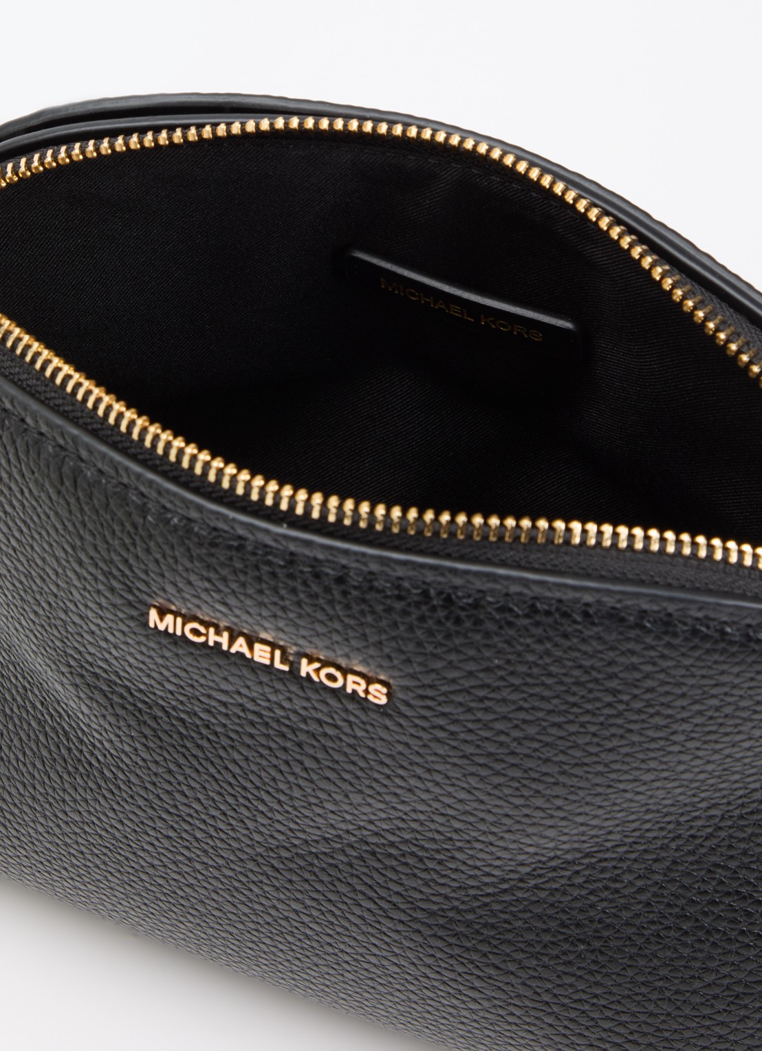 Michael Kors Freddie Small crossbodytas met verstelbare schouderriem - detail zwart