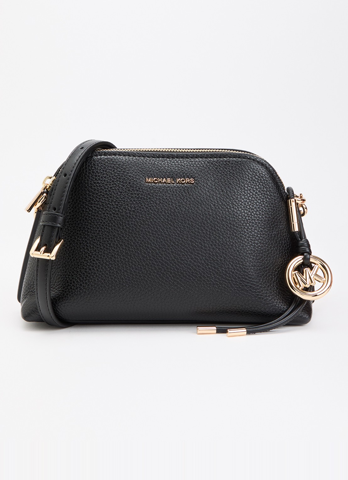 Michael Kors Freddie Small crossbodytas met verstelbare schouderriem - voorkant 5 zwart