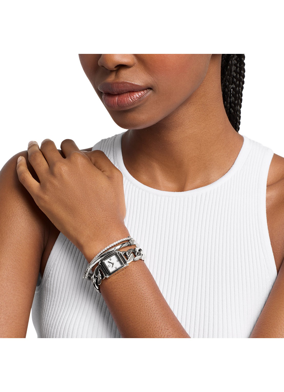 Michael Kors Georgie horloge en armbanden set van 3 MK7657SET - detail 4 zilver