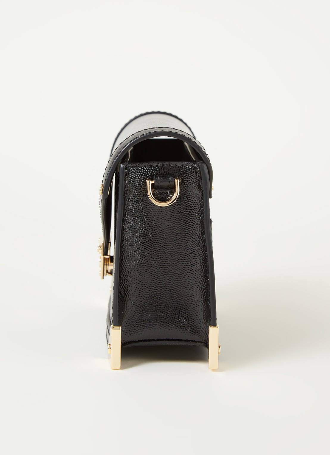 Michael Kors Grace crossbodytas van lakleer - detail 3 zwart