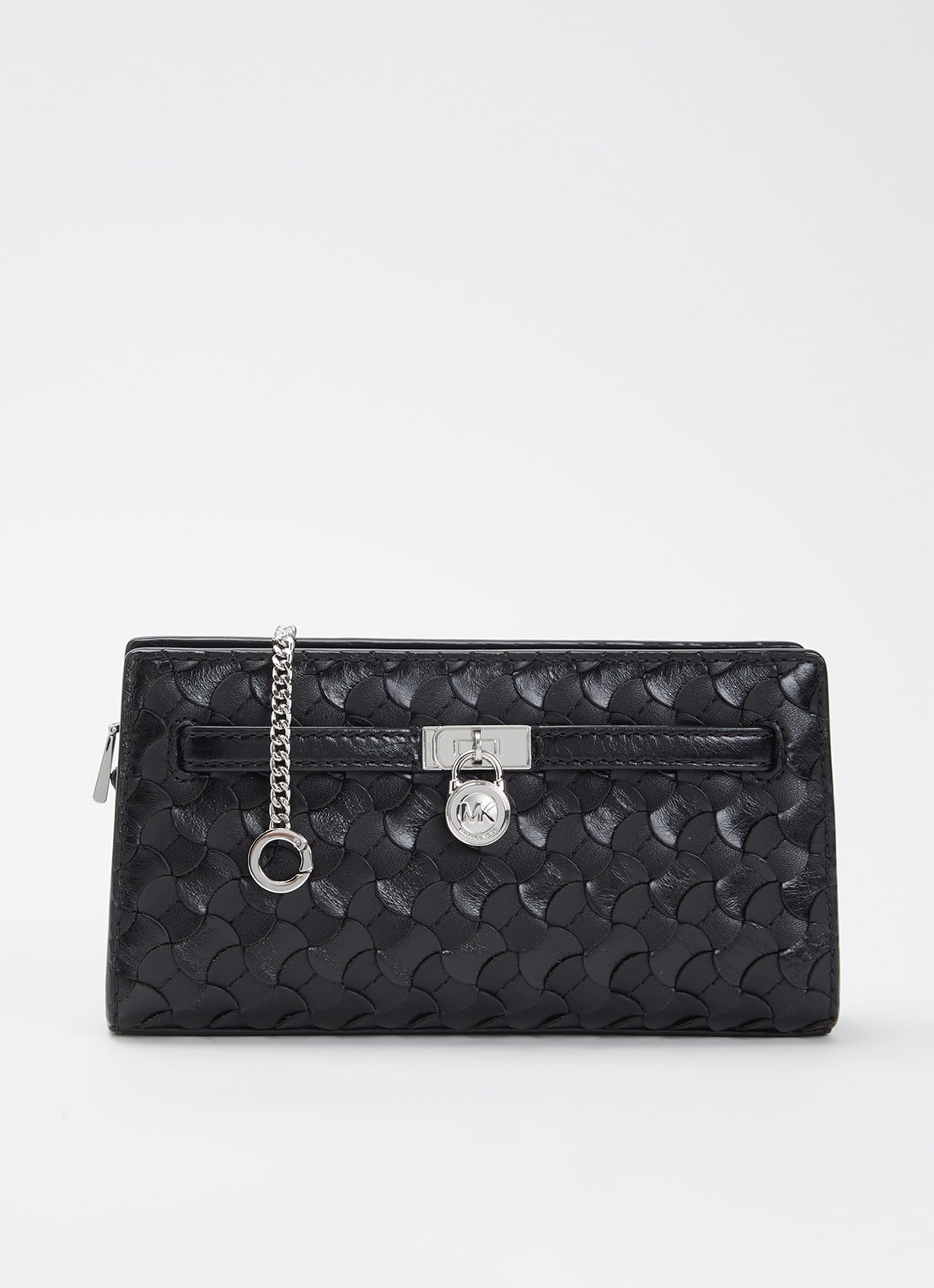 Michael Kors Hamilton Moderne XS schoudertas met gevlochten detail - voorkant 5 zwart