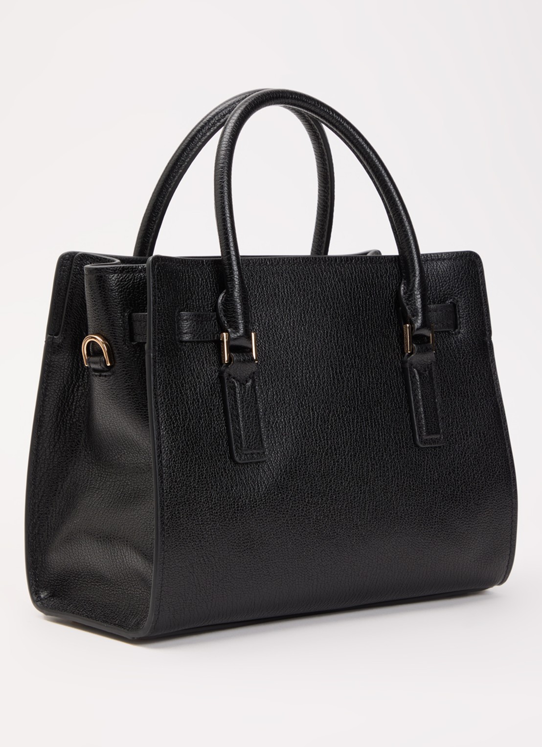 Michael Kors Hamilton Small handtas met afneembare schouderriem - achterkant zwart