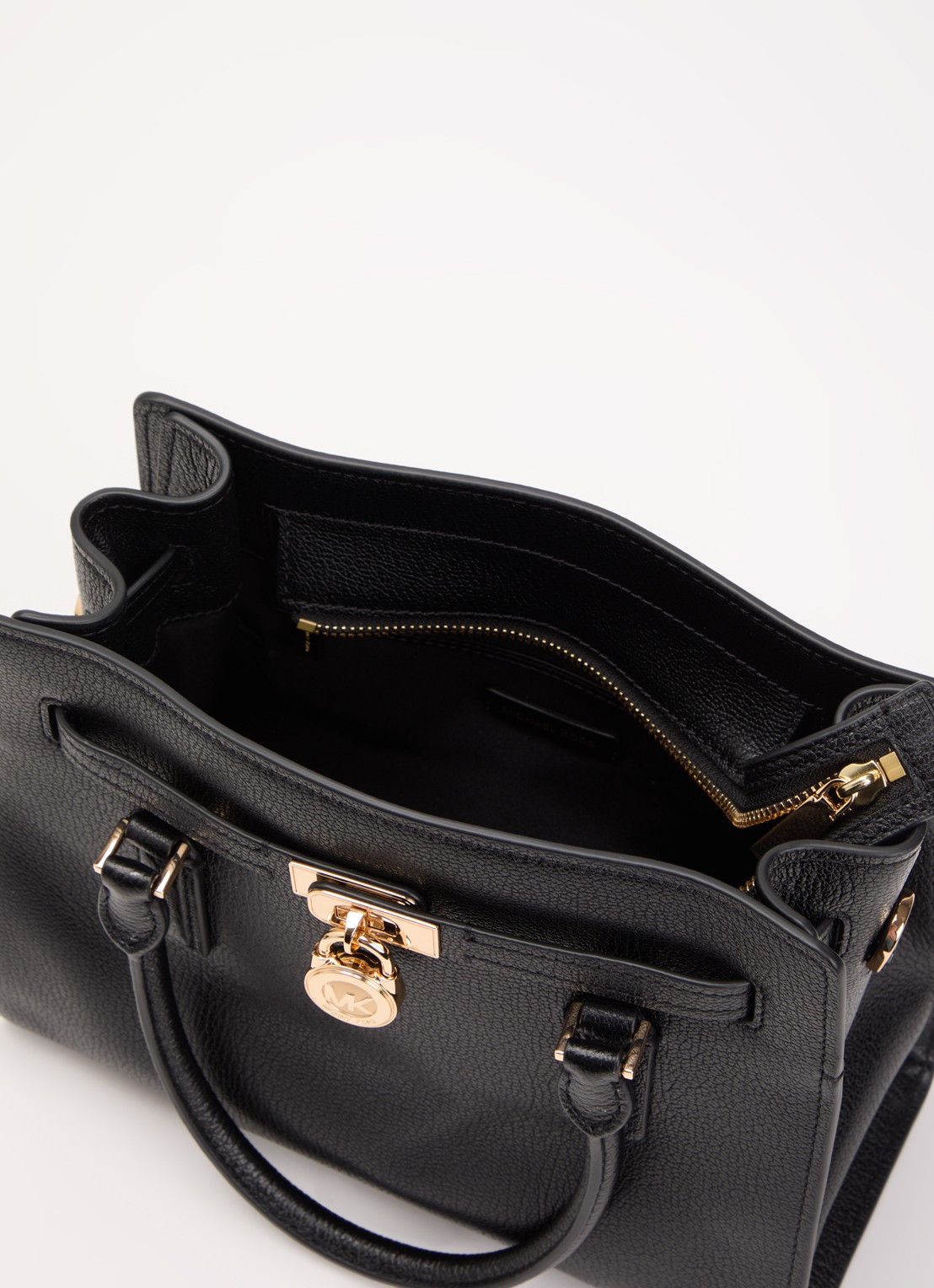 Michael Kors Hamilton Small handtas met afneembare schouderriem - detail 3 zwart