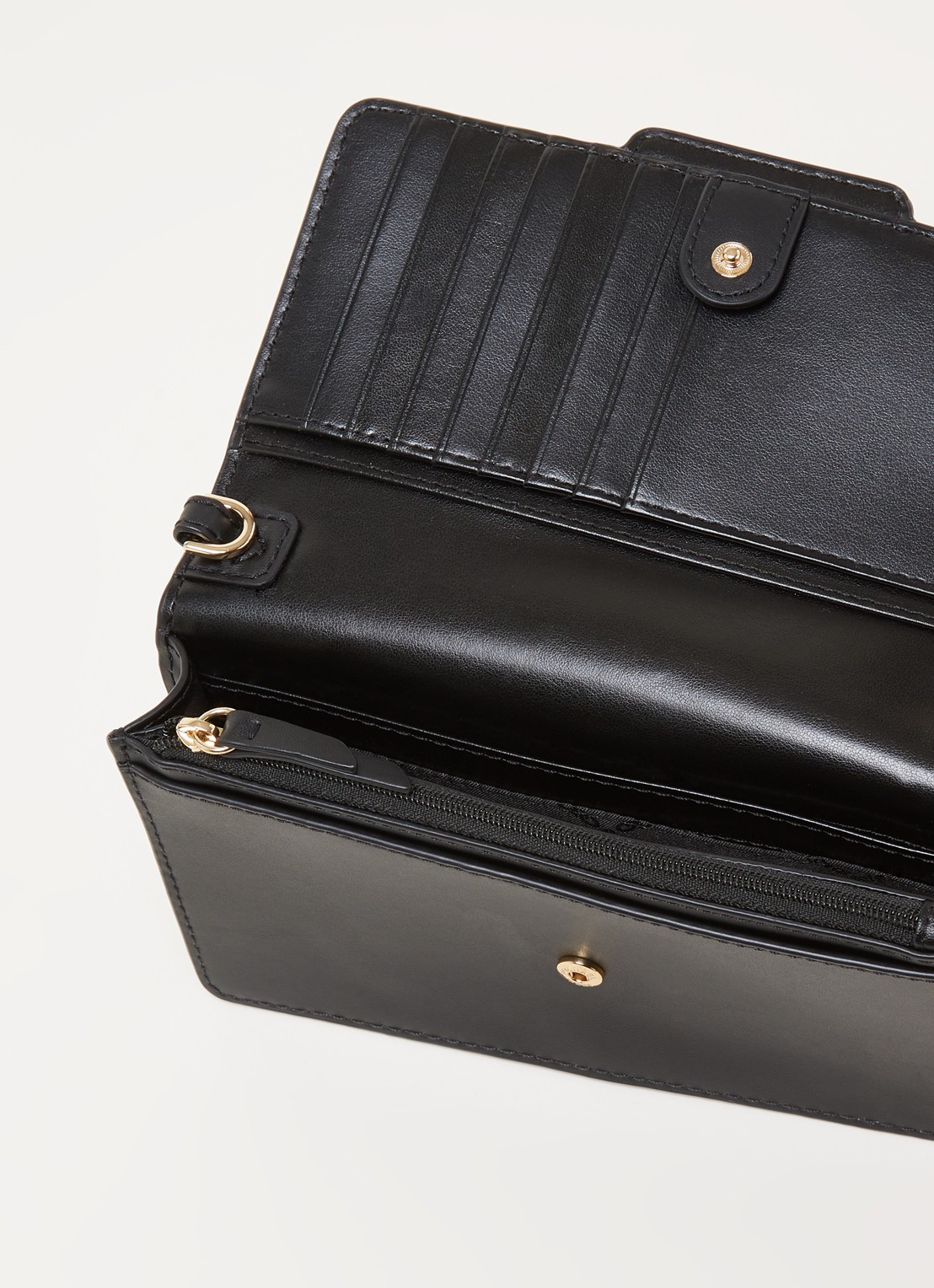 Michael Kors Heather Small crossbody portemonnee van leer - detail 2 zwart