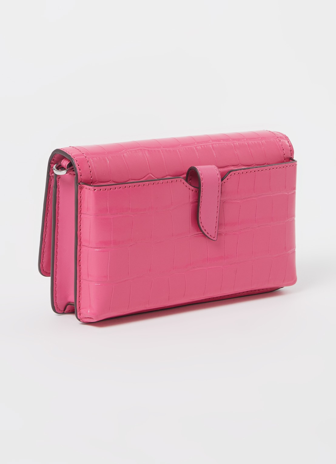 Michael Kors Heather Small crossbody portemonnee van leer - achterkant 3 roze