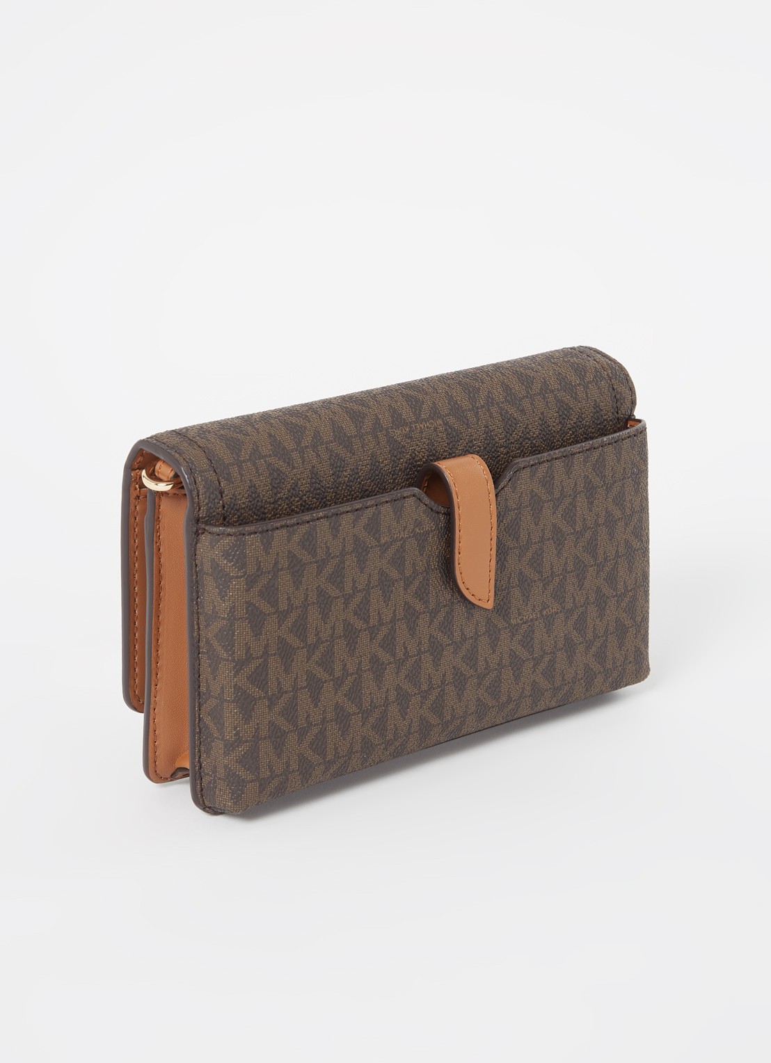 Michael Kors Heather Small crossbody portemonnee van leer - achterkant 2 bruin
