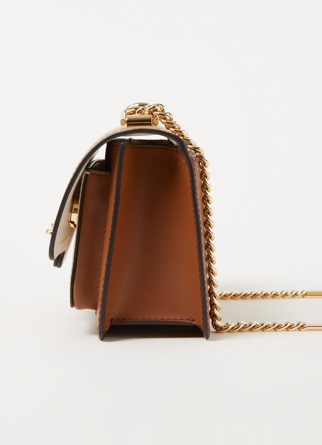 Michael Kors Heather XS schoudertas van leer - detail 2 bruin
