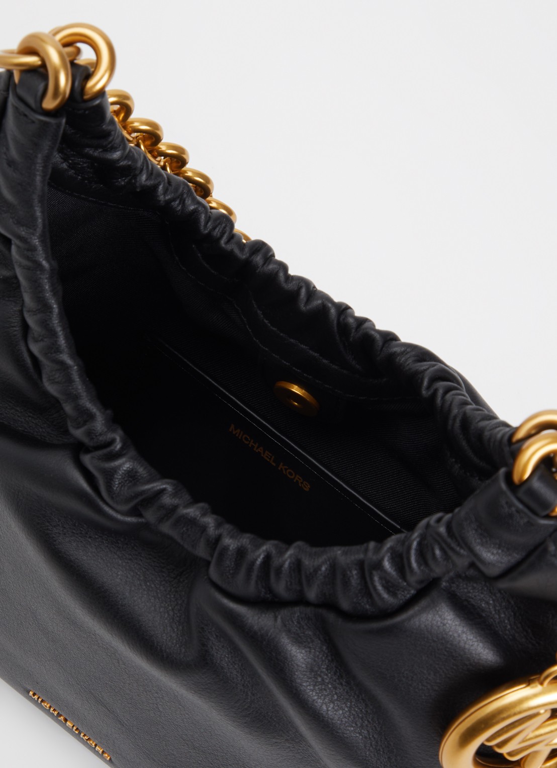 Michael Kors Indie Medium schoudertas met logo - detail 3 zwart