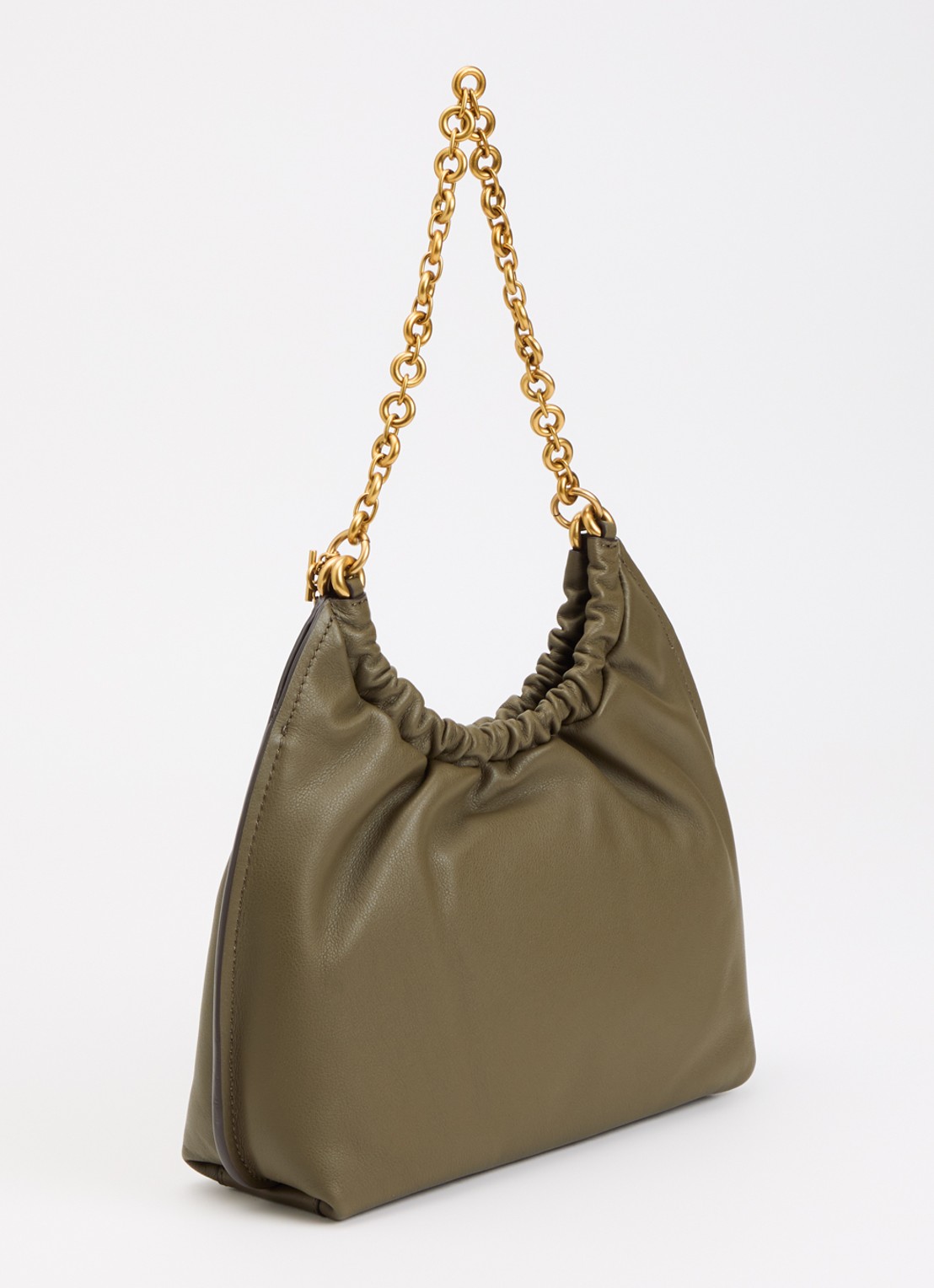 Michael Kors Indie Medium schoudertas met logo - achterkant 5 mosgroen
