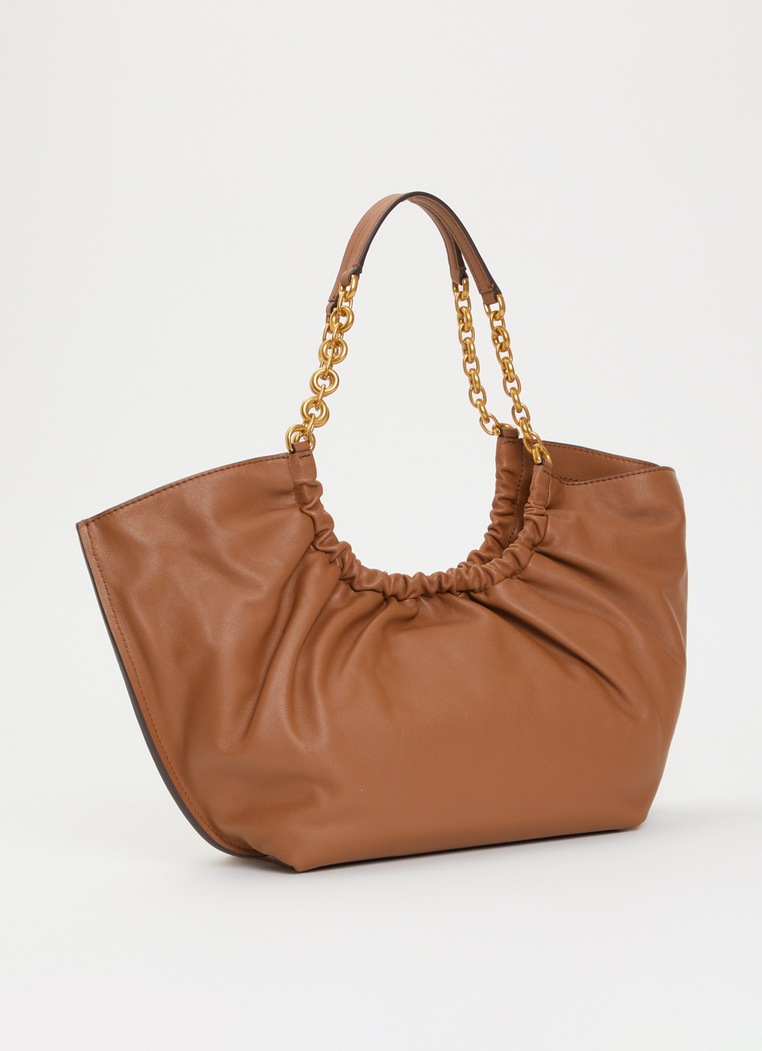 Michael Kors Indie schoudertas van leer - achterkant 5 beige