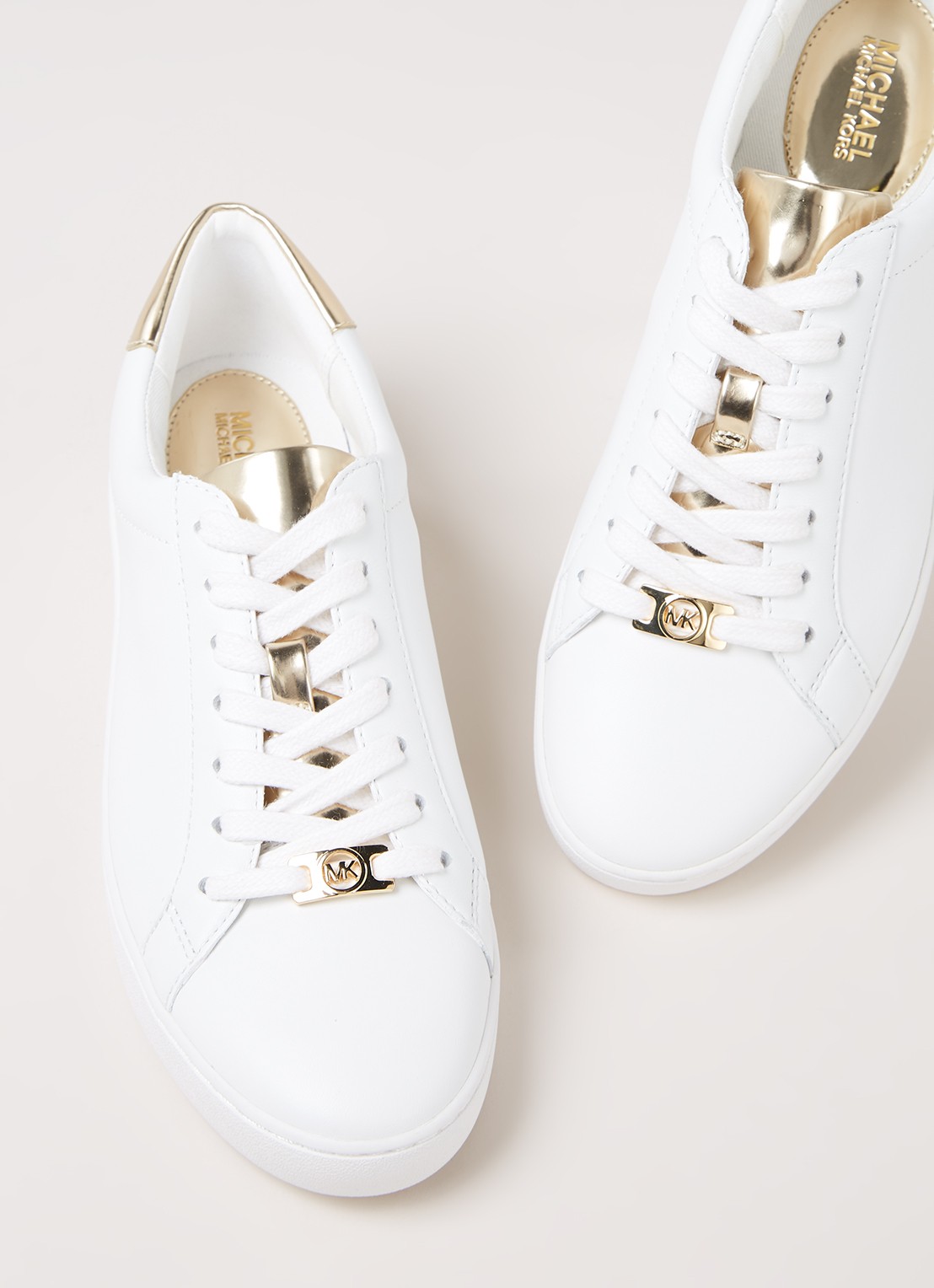 Michael Kors Irving sneaker van leer - detail 5 wit