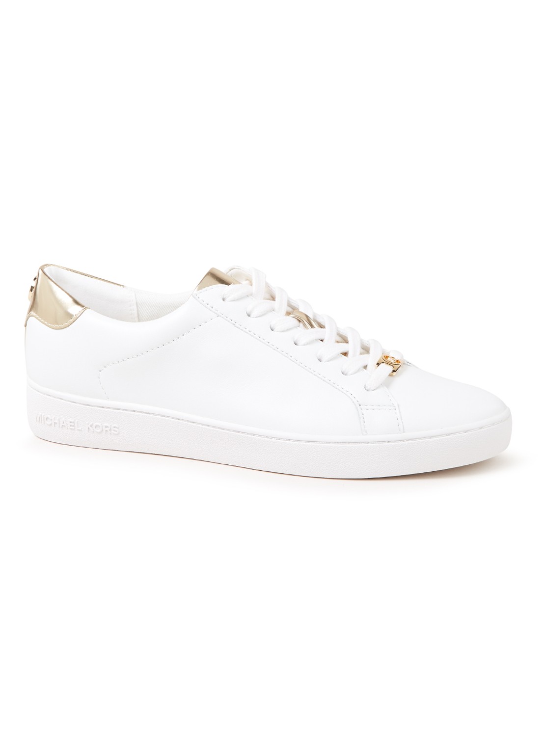 Michael Kors Irving sneaker van leer - voorkant wit