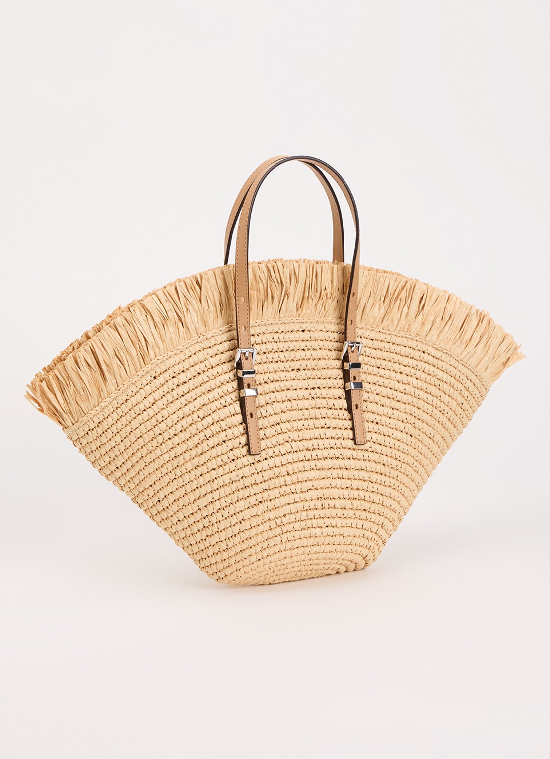 Michael Kors Isa shopper met tasbedel - achterkant 3 beige
