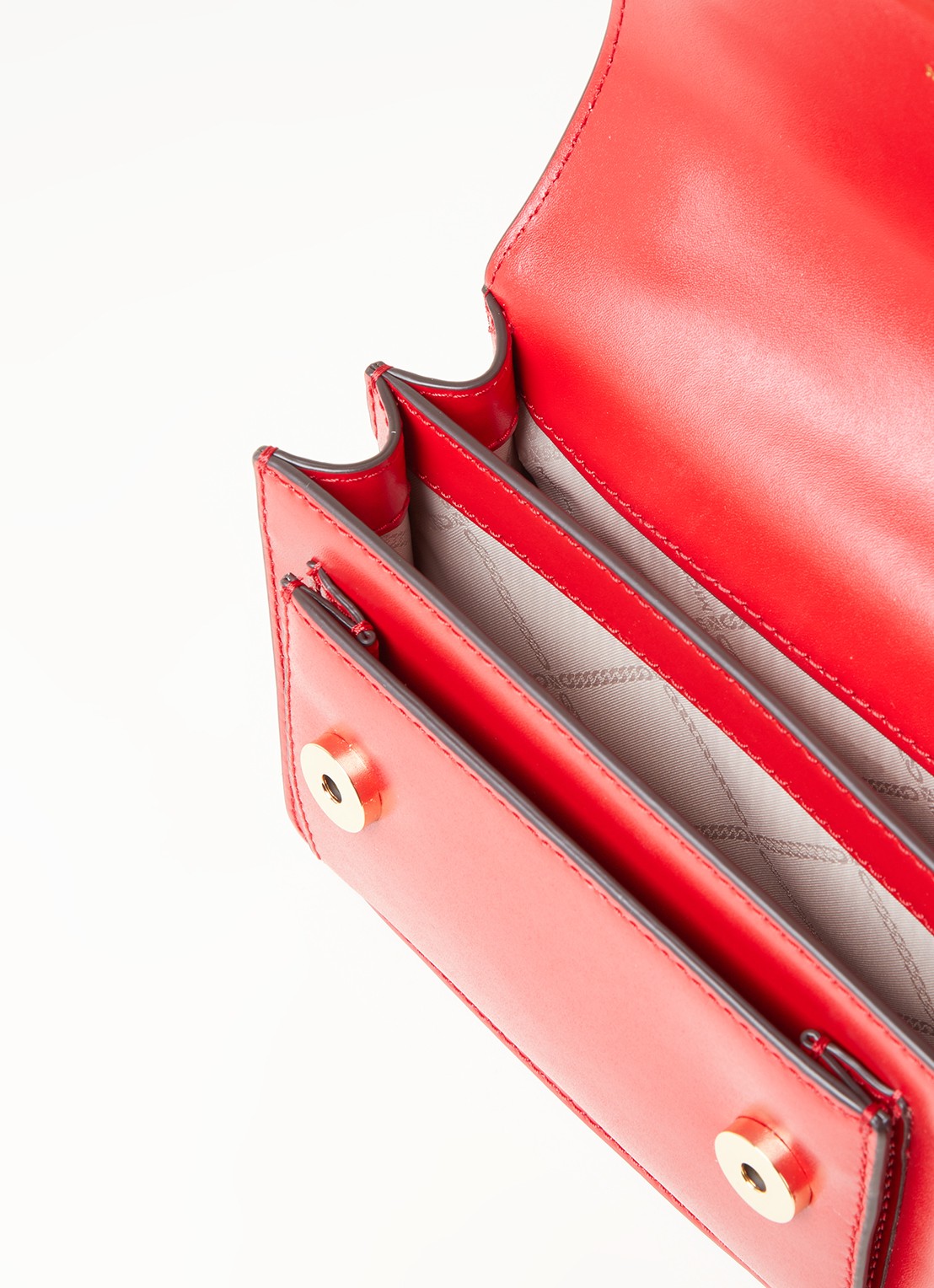Michael Kors Jade XS schoudertas van leer - detail 3 vuurrood