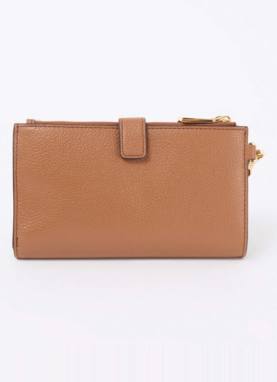 Michael Kors Jet Set paspoortetui met telefoonvak - achterkant 3 cognac
