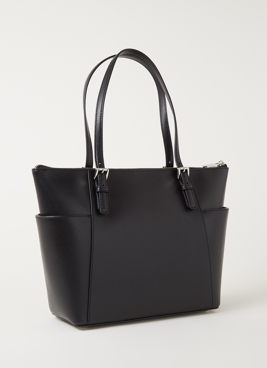 Michael Kors Jet Set schoudertas van leer - achterkant 4 zwart