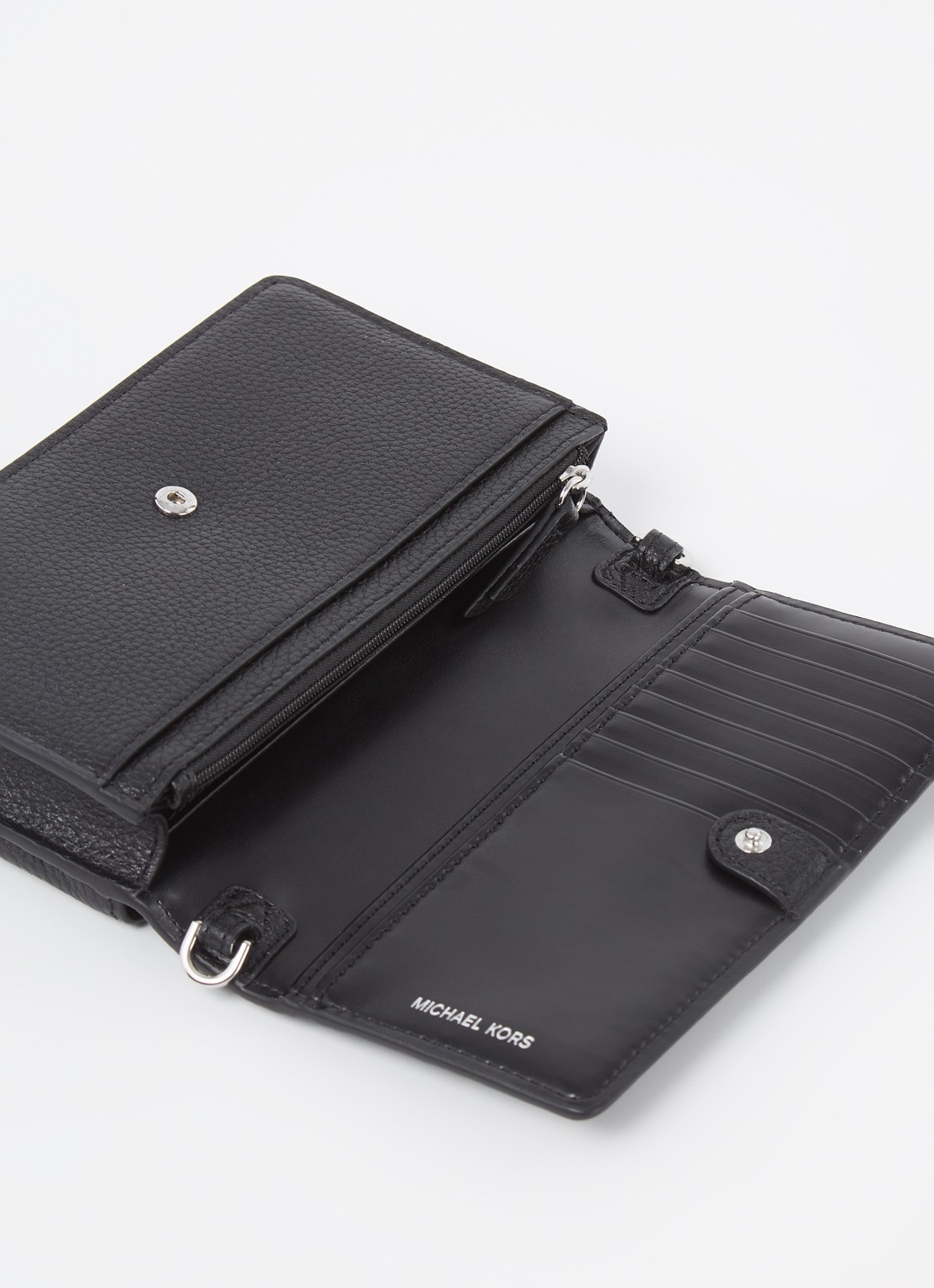 Michael Kors Jet Set Small crossbodytas van leer - detail 2 zwart