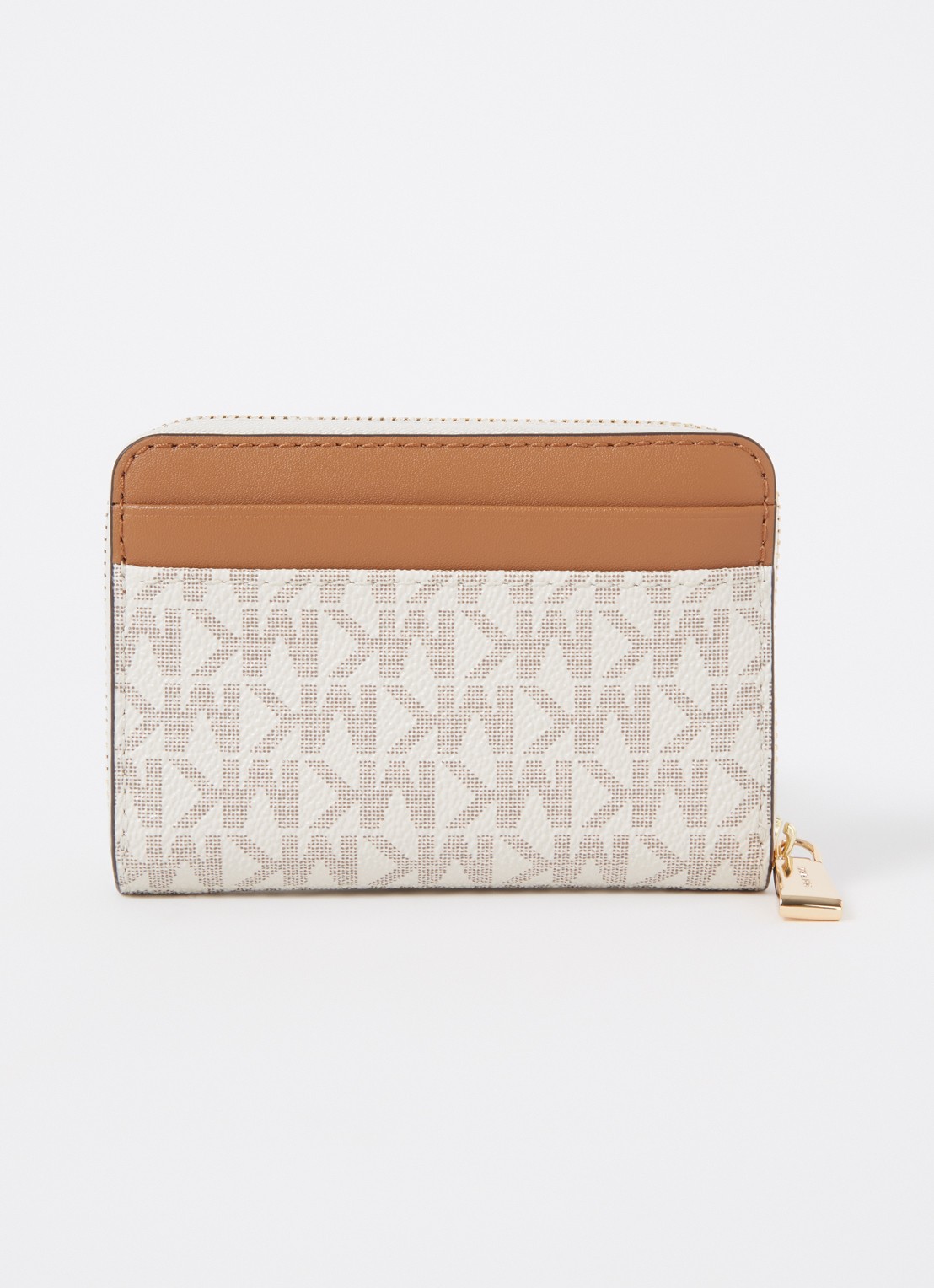 Michael Kors Jet Set Small portemonnee met logoprint - achterkant 3 vanillegeel