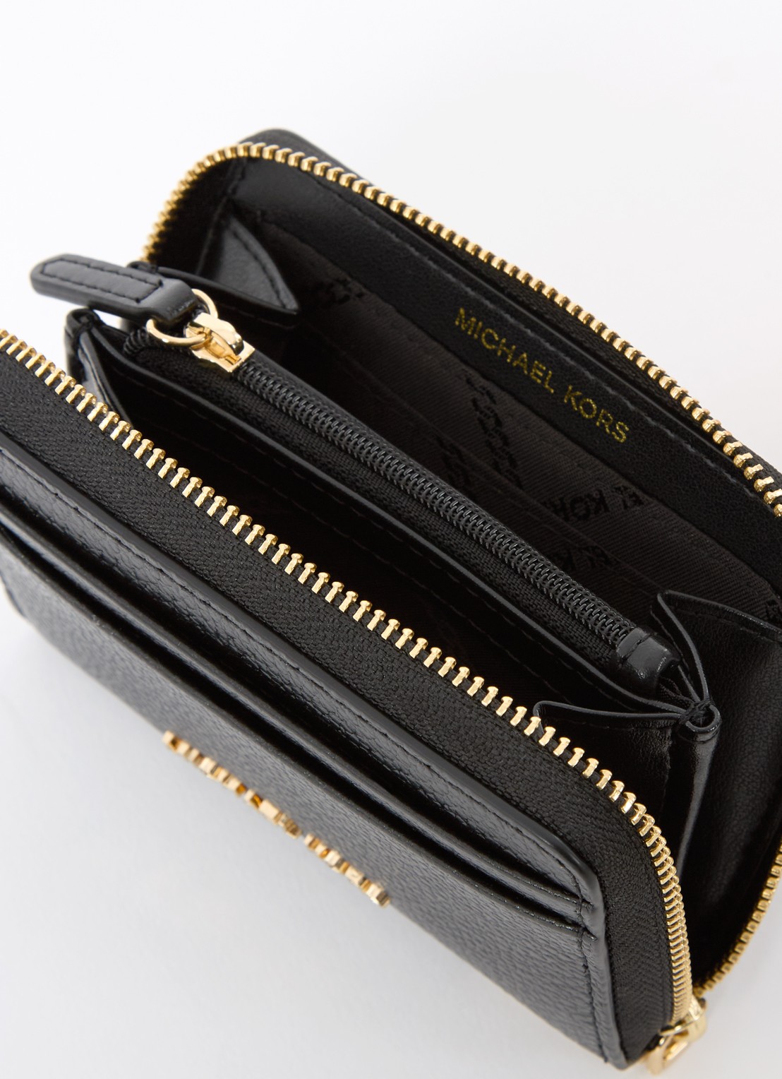 Michael Kors Jet Set Small portemonnee van leer - detail 3 zwart