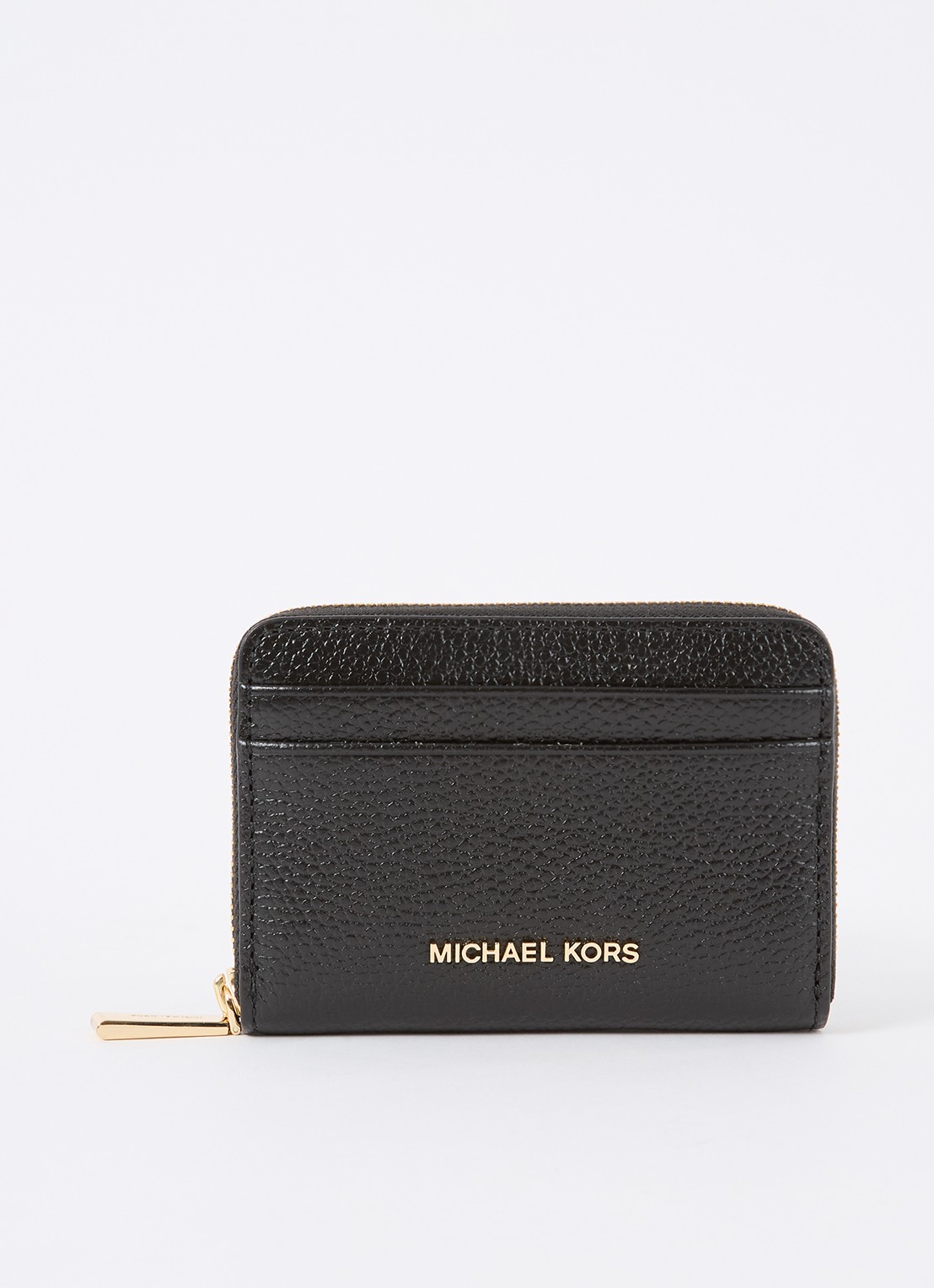 Michael Kors Jet Set Small portemonnee van leer - voorkant 2 zwart